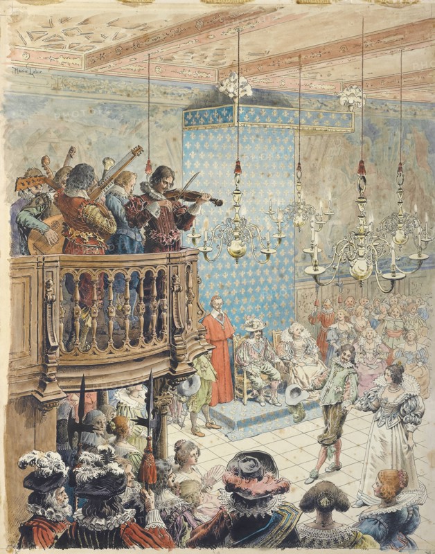Richelieu at a ball, c. 1900. Creator: Leloir, Maurice (1853-1940).