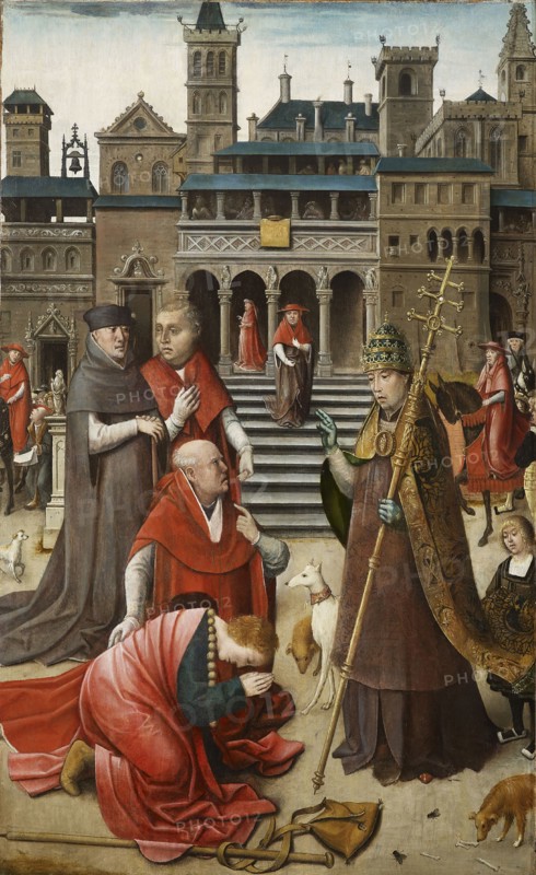 Scene from the life of Saint Roch, 1517. Creator: Orley, Everaert (Everard), van (c. 1490-1527).