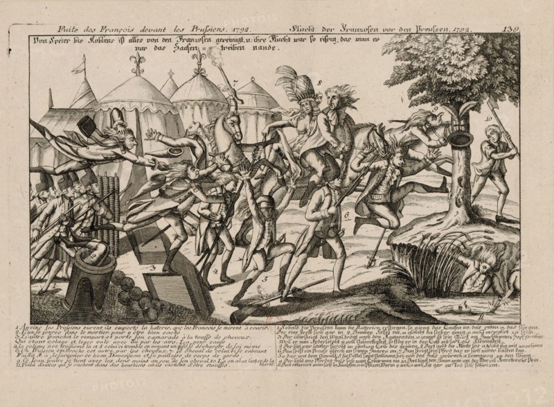 The French flight from the Prussians in 1792, ca 1792. Creator: Anonymous.