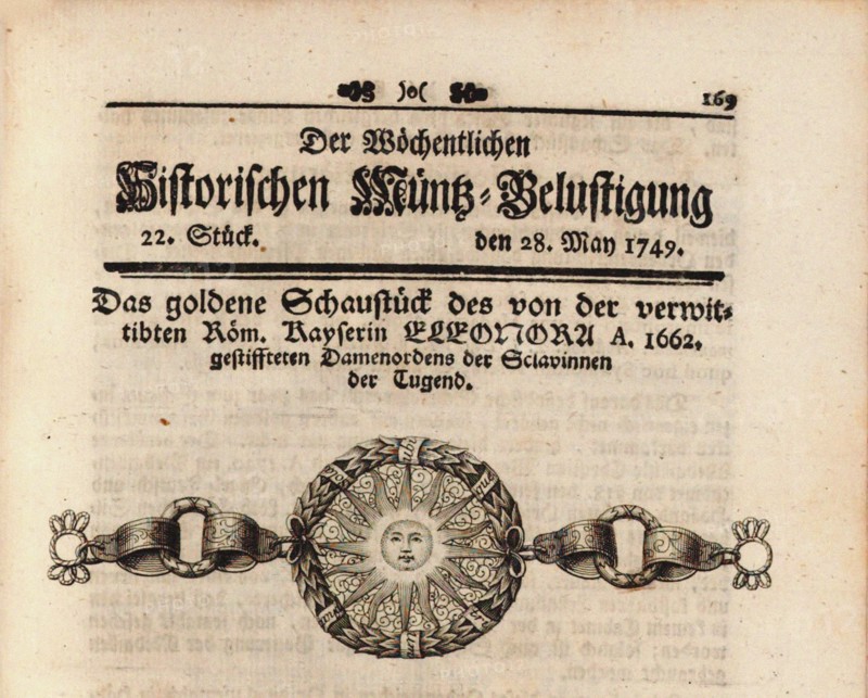 The Great Sign of the Order of the Slaves of Virtue, 1749. Creator: Orders, decorations and medals  .
