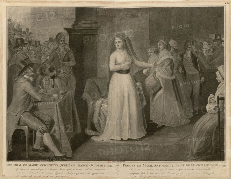 The Trial of Marie Antoinette, Queen of France, October 14, 1793. Creator: Pellegrini, Domenico (1759-1840).