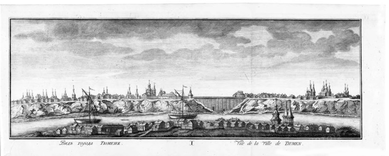 View of Tyumen, 1769. Creator: Sablin, Nikolai Yakovlevich (1730-1808).