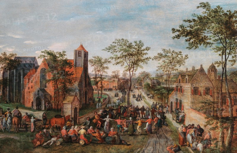 Village fair, 1580s. Creator: Grimmer, Jacob (ca 1525-1590).