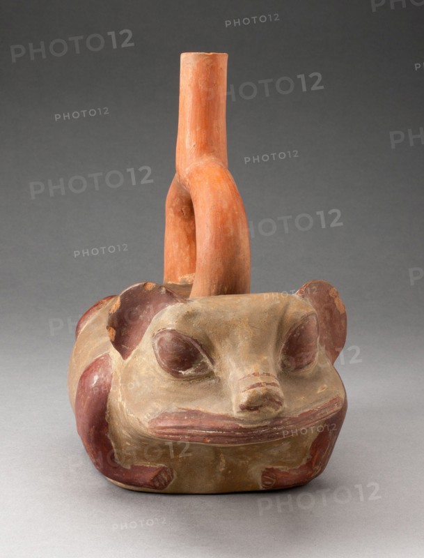 Stirrup Spout Vessel in Form of a Feline, 100 B.C./A.D. 500. Creator: Unknown.