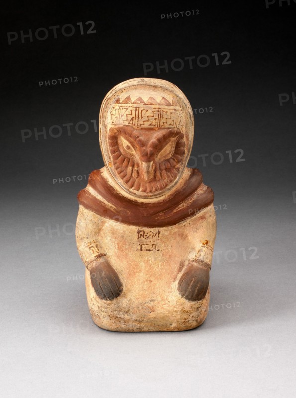 Vessel with Missing Spout in the Form of a Seated Anthropomorphic Owl, 100 B.C./A.D. 500. Creator: Unknown.