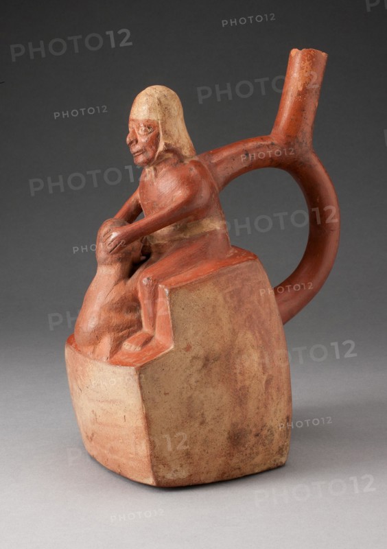 Handle Spout Vessel Depicting Oral Sex, 100 B.C./A.D. 500. Creator: Unknown.