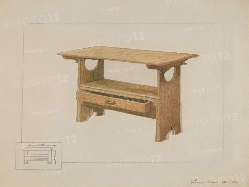 Kitchen Bench Table, c. 1936. Creator: Vincent P. Rosel.