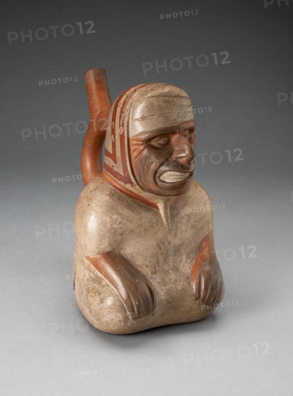 Portrait Vessel of a Blind Figure with Distorted Mouth, 100 B.C./A.D. 500. Creator: Unknown.