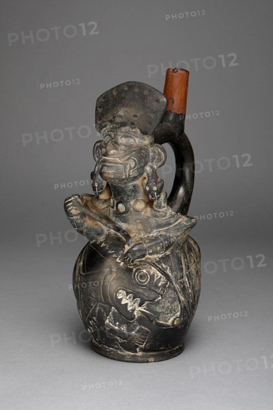 Vessel in the Form of a Figure, Possibly Ai-Apec, Fishing, 100 B.C./A.D. 500. Creator: Unknown.