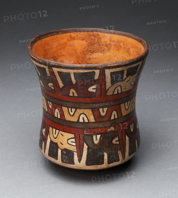 Beaker Depicting Rows of Abstract Human Heads, 180 B.C./A.D. 500. Creator: Unknown.