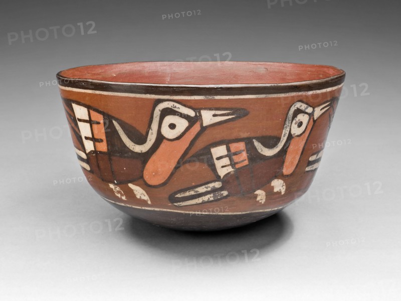 Bowl Depicting Birds, 180 B.C./A.D. 500. Creator: Unknown.
