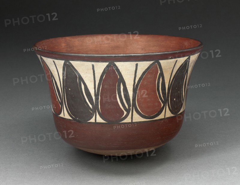Bowl Depicting Band of Abstract Beans or Seeds, 180 B.C./A.D. 500. Creator: Unknown.