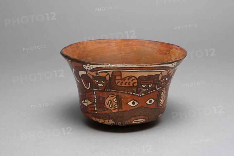 Bowl Depicting a Figure Wearing a Headdress Containing Fish and Small Beings, 180 B.C./A.D. 500. Creator: Unknown.