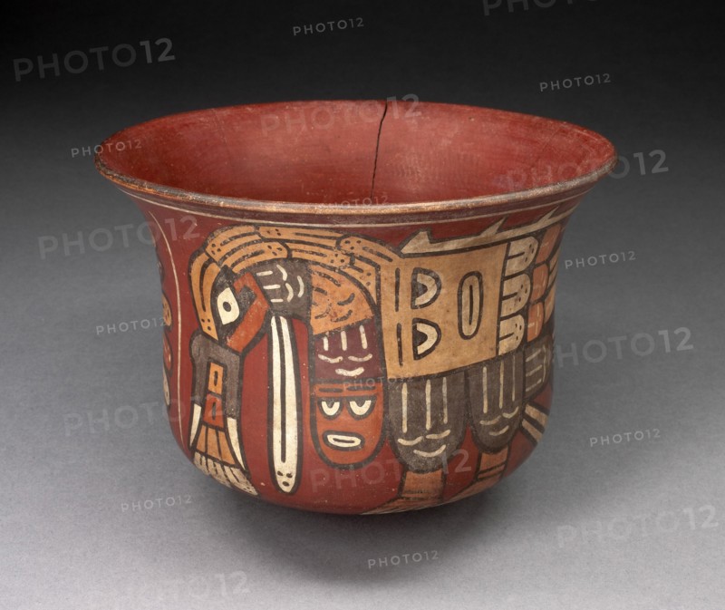 Bowl Depicting Abstract Birds with Personfied Elements, 180 B.C./A.D. 500. Creator: Unknown.