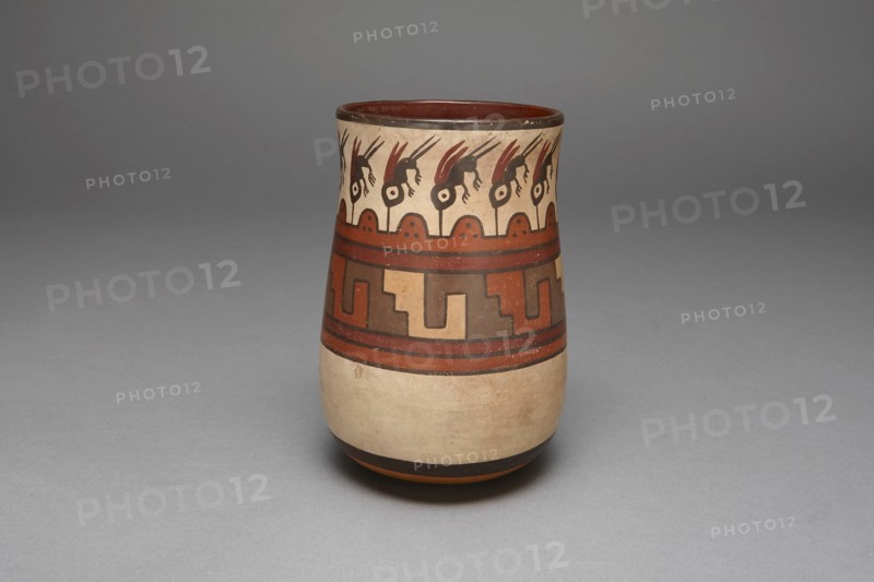 Beaker Depicting Abstract Hummingbirds or Insects, 180 B.C./A.D. 500. Creator: Unknown.