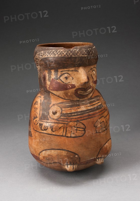 Beaker in the Form of a Seated Female with Tatoos and Body Paint, 180 B.C./A.D. 500. Creator: Unknown.