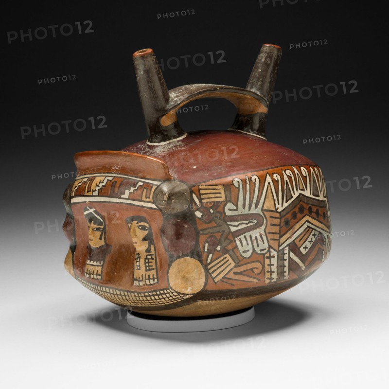 Double-Spouted Vessel Representing a Templelike Structure, 180 B.C./A.D. 500. Creator: Unknown.