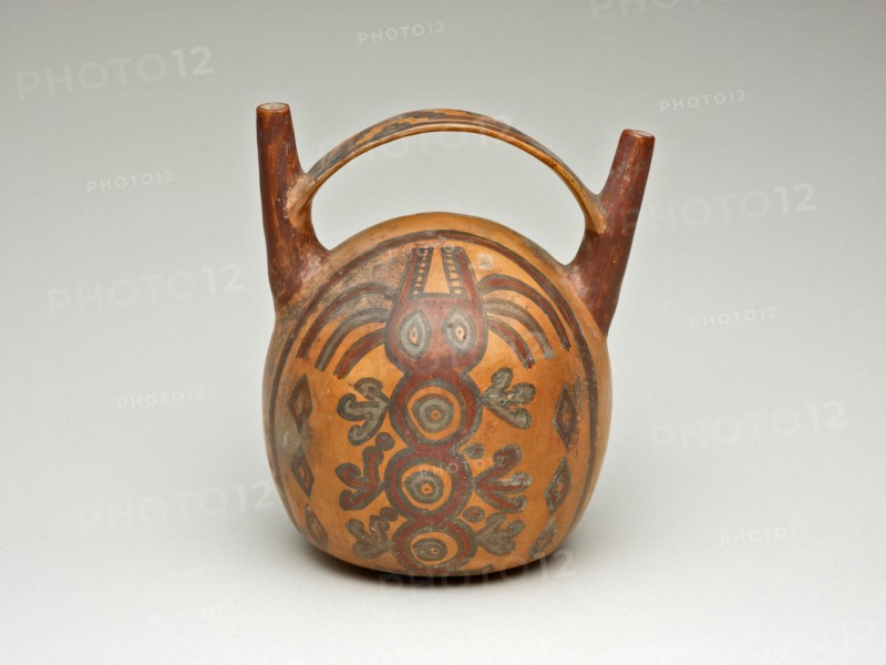 Double Spout Vessel Depicting an Abstract Animal or Being, 180 B.C./A.D. 500. Creator: Unknown.