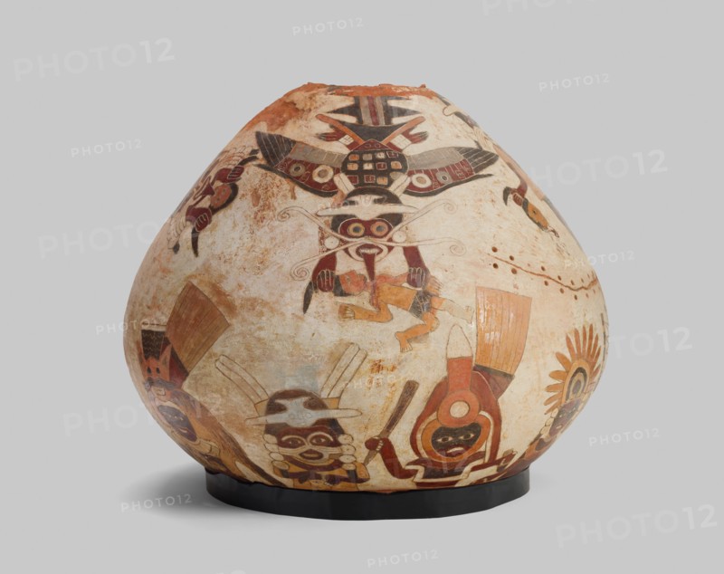 Container Depicting Warriors, Rulers, and Winged Beings with Trophy Heads, 180 B.C./A.D. 500. Creator: Unknown.
