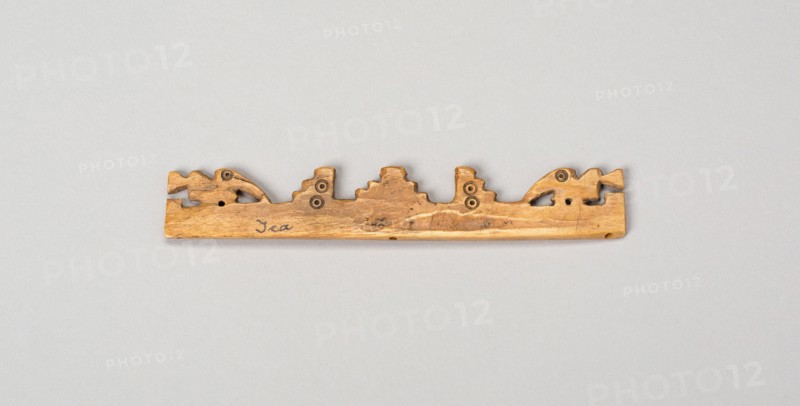 Balance-Beam Scale with Cut-Out Bird and Step Motifs, A.D. 500/1400. Creator: Unknown.