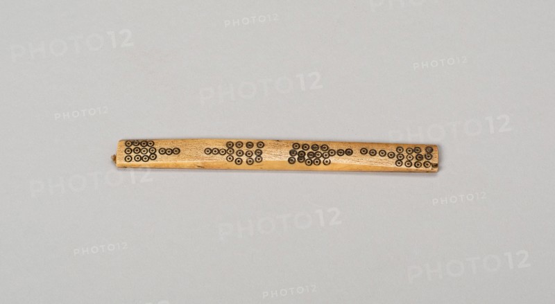 Balance-Beam Scale with Incised Circles in Paddle-like Design, A.D. 1000/1470. Creator: Unknown.