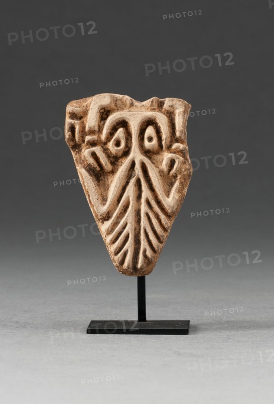 Stamp Depicting a Plant-like Motf, Possibly A.D. 1000-1500. Creator: Unknown.