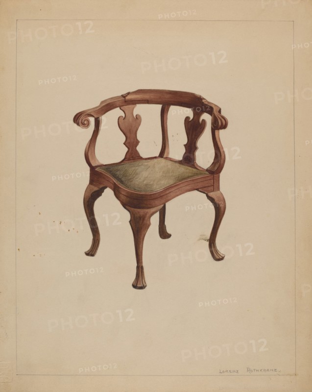 Corner Chair, 1936. Creator: Lorenz Rothkrantz.
