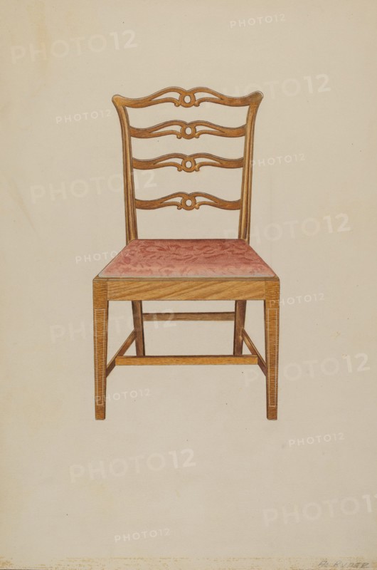Ladderback Chair, 1935/1942. Creator: Albert Ryder.