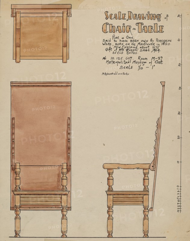 Chair-table, c. 1936. Creator: M. Rosenshield-von-Paulin.