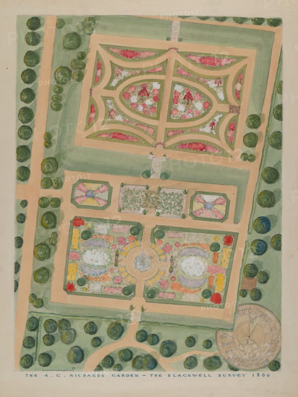 A. C. Richards Garden, c. 1936. Creators: Gilbert Sackerman, William Merklin.