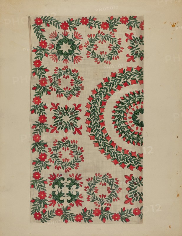 Bedspread, c. 1936. Creator: Irene Schaefer.