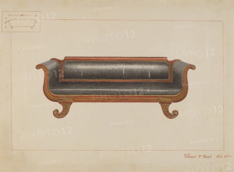 Sofa, c. 1937. Creator: Vincent P. Rosel.