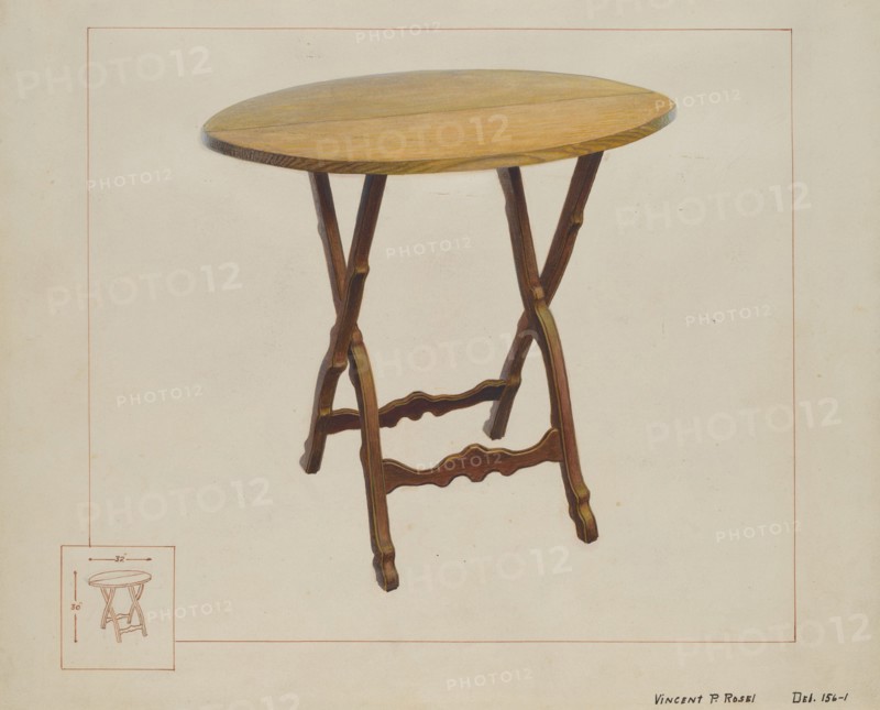 Table, c. 1937. Creator: Vincent P. Rosel.
