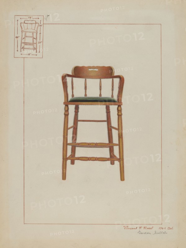 Billiard Chair, c. 1937. Creator: Vincent P. Rosel.