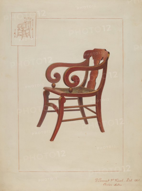 Empire Chair, c. 1937. Creator: Vincent P. Rosel.