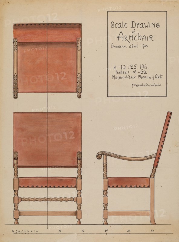 Armchair, c. 1937. Creator: M. Rosenshield-von-Paulin.