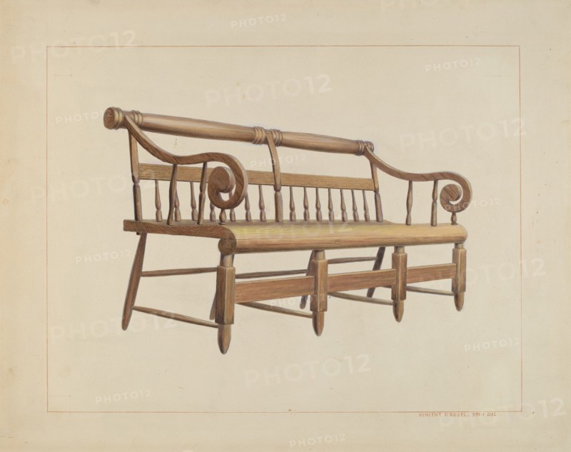 Settee, c. 1938. Creator: Vincent P. Rosel.
