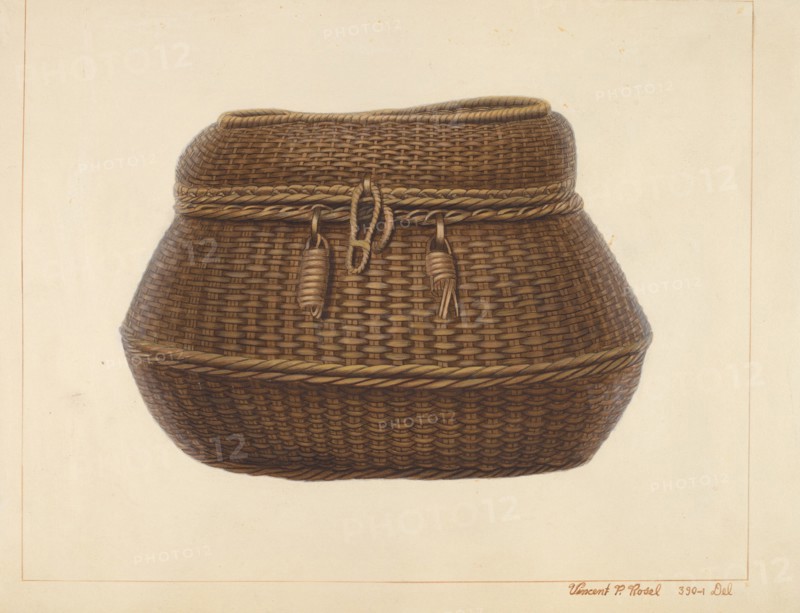 Traveling Basket, c. 1938. Creator: Vincent P. Rosel.