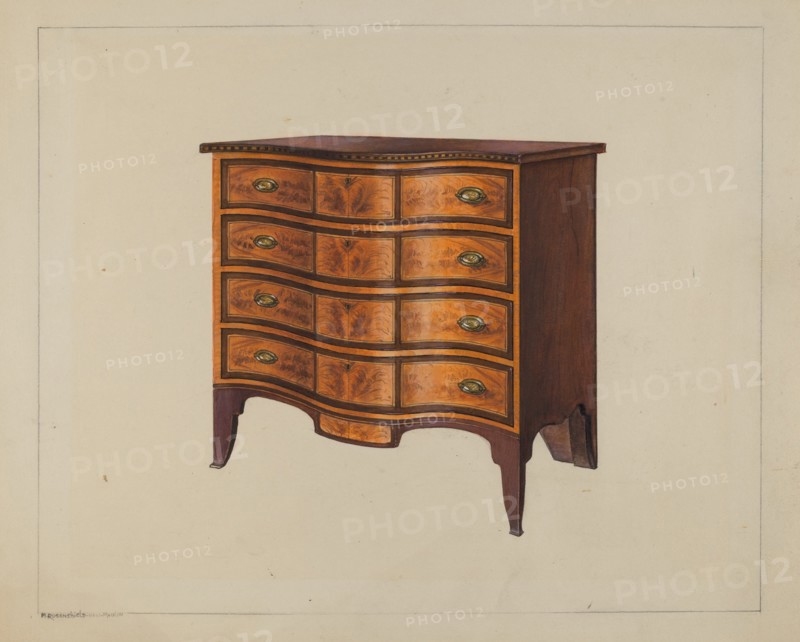 Chest of Drawers, c. 1938. Creator: M. Rosenshield-von-Paulin.