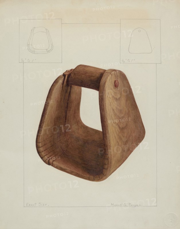 Saddle Stirrup, c. 1938. Creator: Manuel G. Runyan.