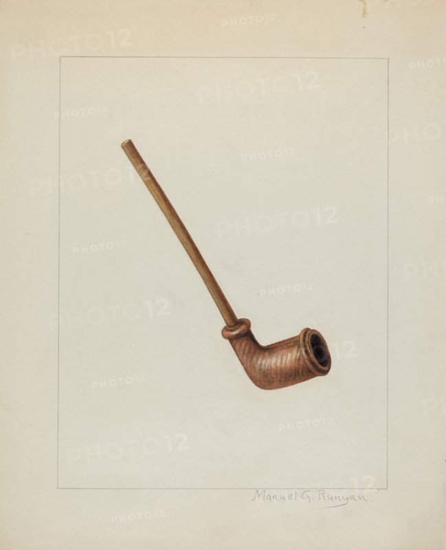 Clay Pipe, c. 1938. Creator: Manuel G. Runyan.