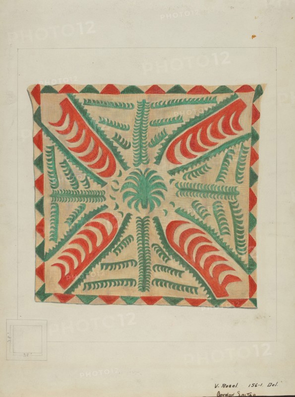 Coverlet for Crib, c. 1939. Creator: Vincent P. Rosel.
