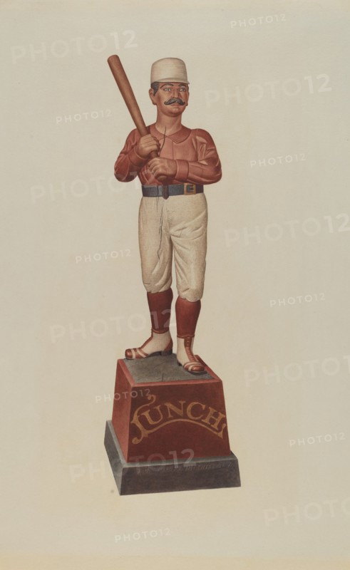 Cigar Store Figure: Ball Player, c. 1939. Creator: Albert Ryder.