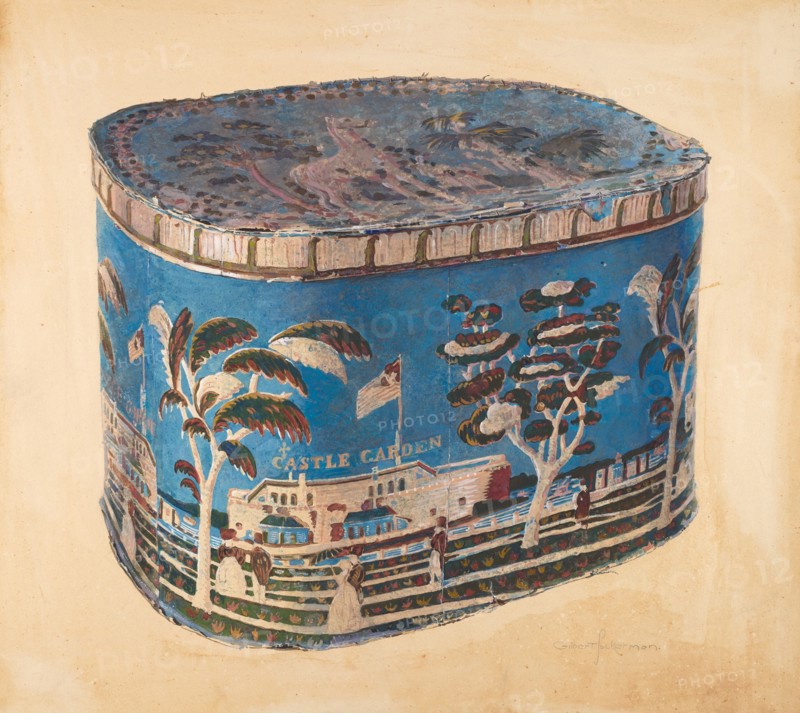 Bandbox with Cover, c. 1939. Creator: Gilbert Sackerman.
