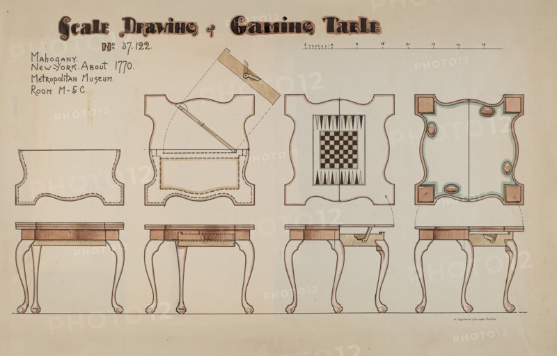 Gaming Table, c. 1940. Creator: M. Rosenshield-von-Paulin.