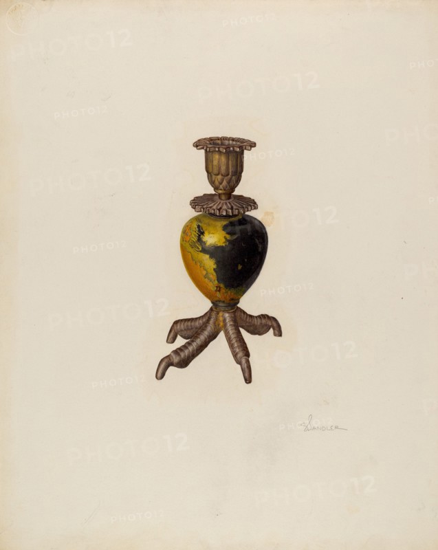Candlestick, c. 1942. Creator: Selma Sandler.