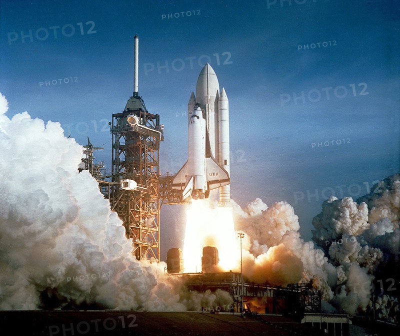 First Space Shuttle Mission launches, Florida, USA, April 12, 1981. Creator: NASA.