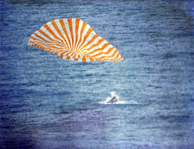 Gemini 10 splashdown, 1966. Creator: NASA.