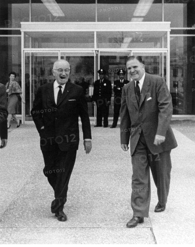Truman and Webb at NASA Headquarters, 1961. Creator: NASA.