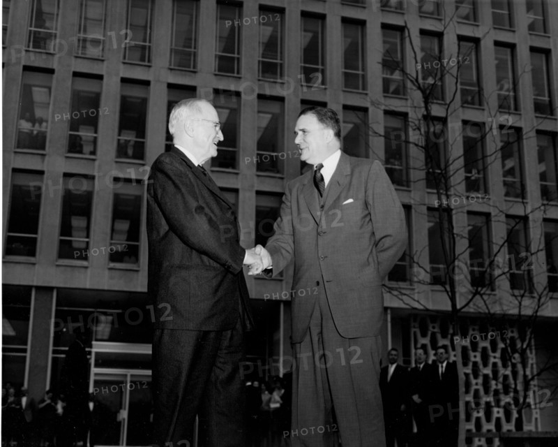 Truman and Webb at NASA Headquarters, 1961. Creator: NASA.